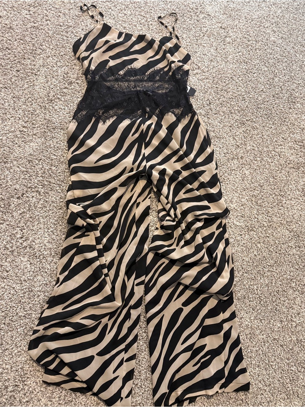Zebra print jumpsuit